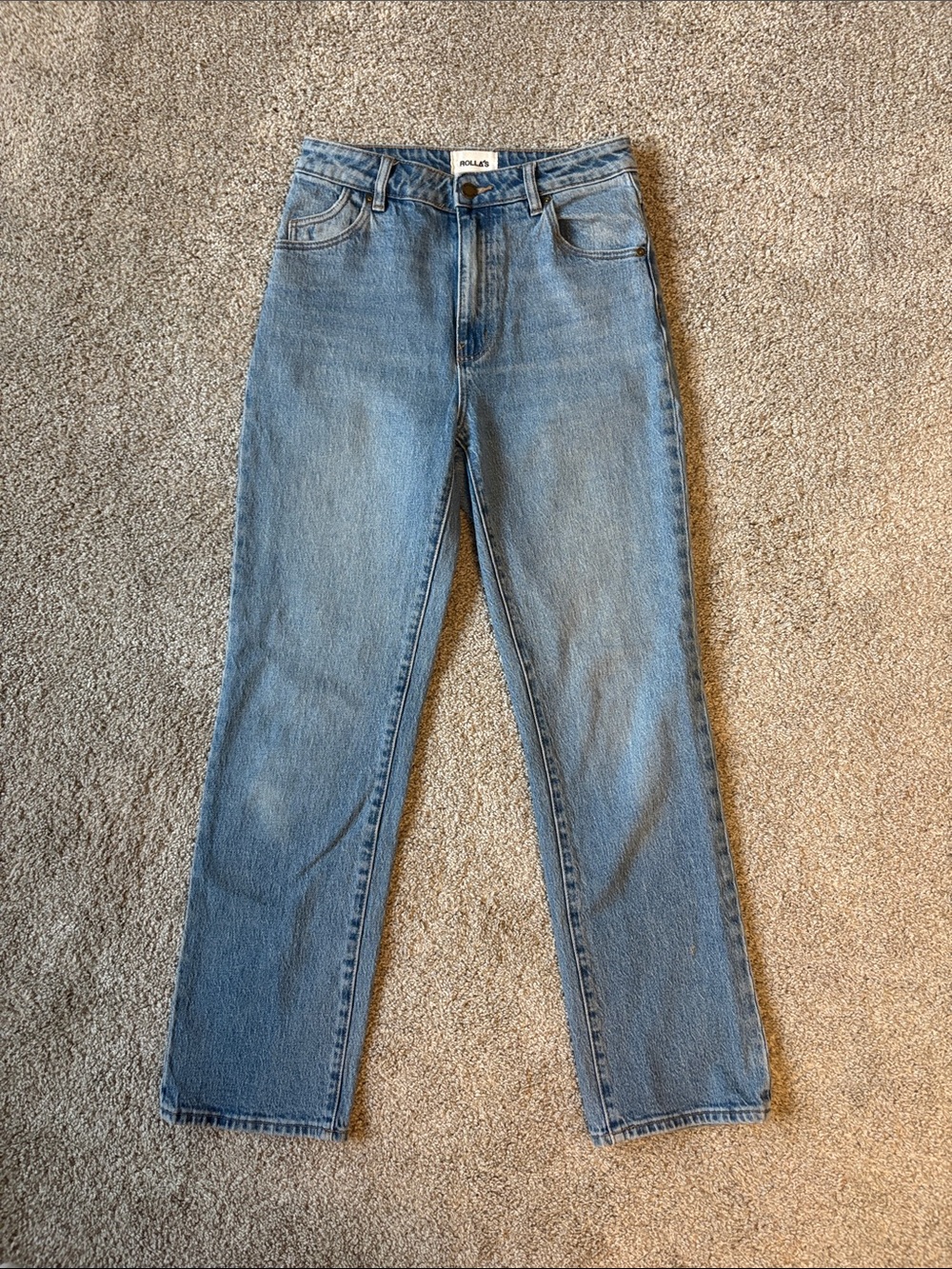 ROLLA'S Straight Leg Jeans - Light Blue Denim